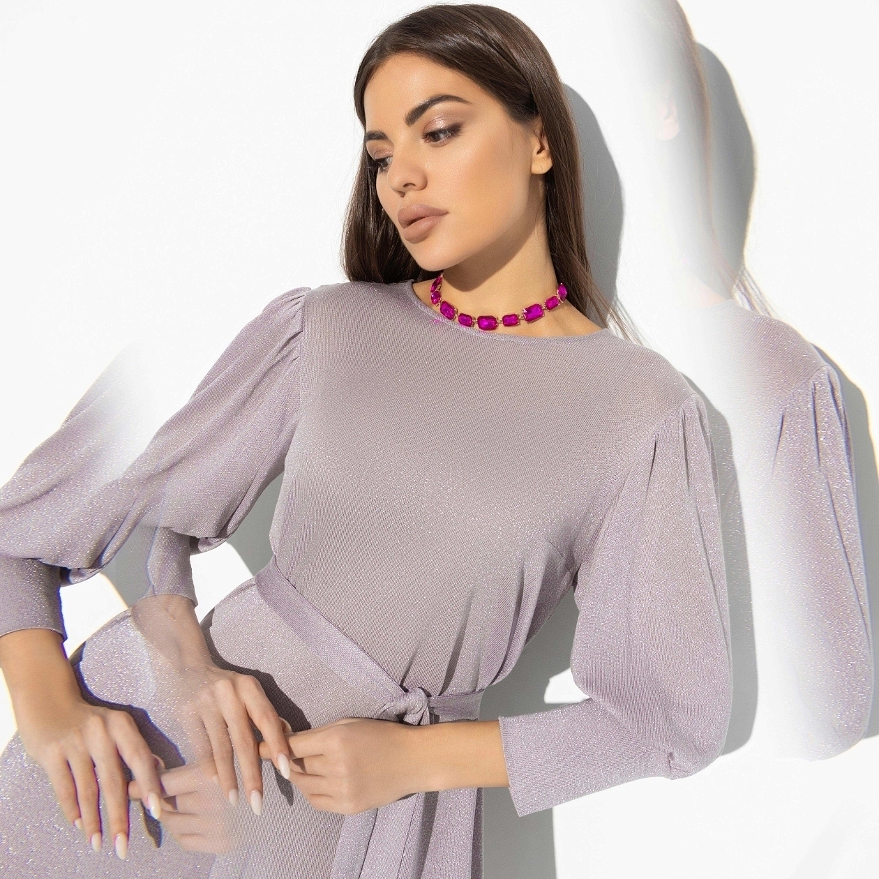 Платье Свети как звезда (люкс, с поясом). Состав: 100% п/э