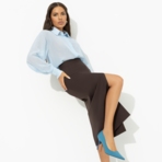 Дерзкая элегантность (коричневая). Купить женский Юбка оптом от производителя.