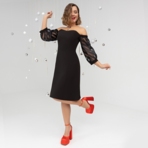 Платье Королева вечера (с силиконовыми лямками). Состав: 65% п/э, 30% вискоза, 5% эластан