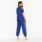 Брючный комплект Нешуточная конкуренция (blue, 2 в 1). Состав: 65% полиэстер, 30% вискоза, 5% спандекс