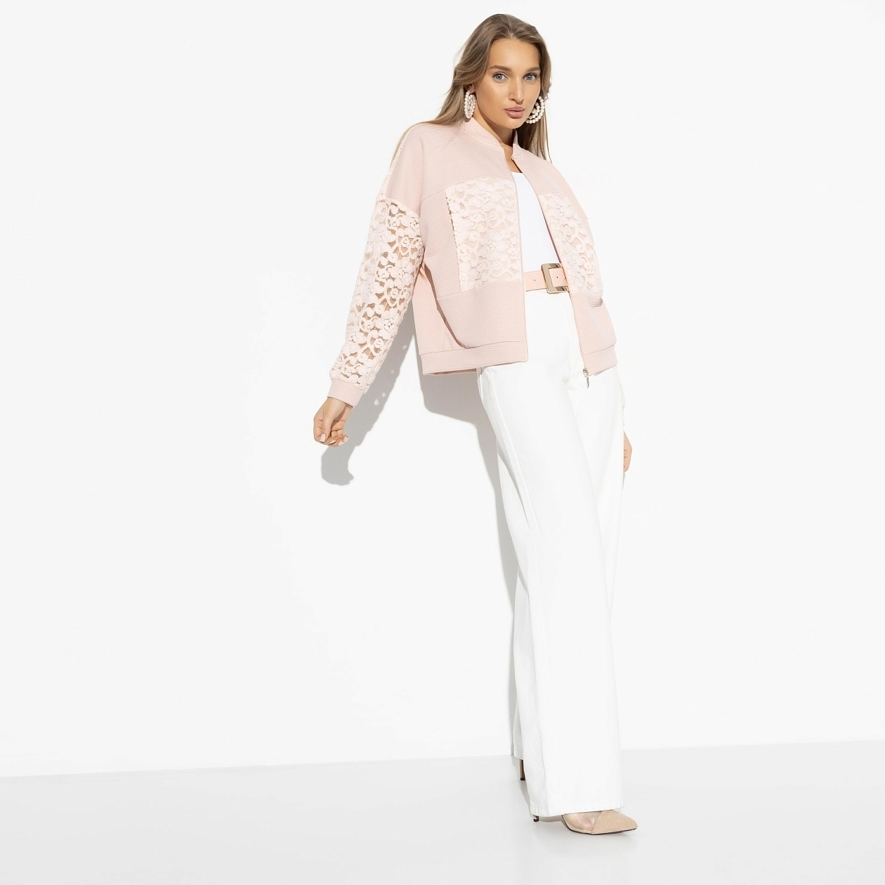 Бомбер Мода в большом городе (blossom). Состав: 65% п/э, 15% ангора, 15% нейлон, 5% спандекс