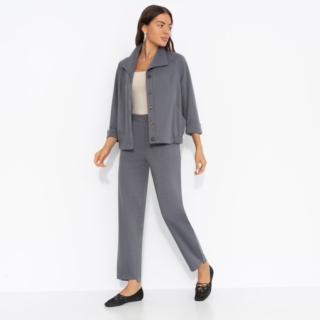 Брючный костюм Идеально с кроссовками (2 в 1, серый) 