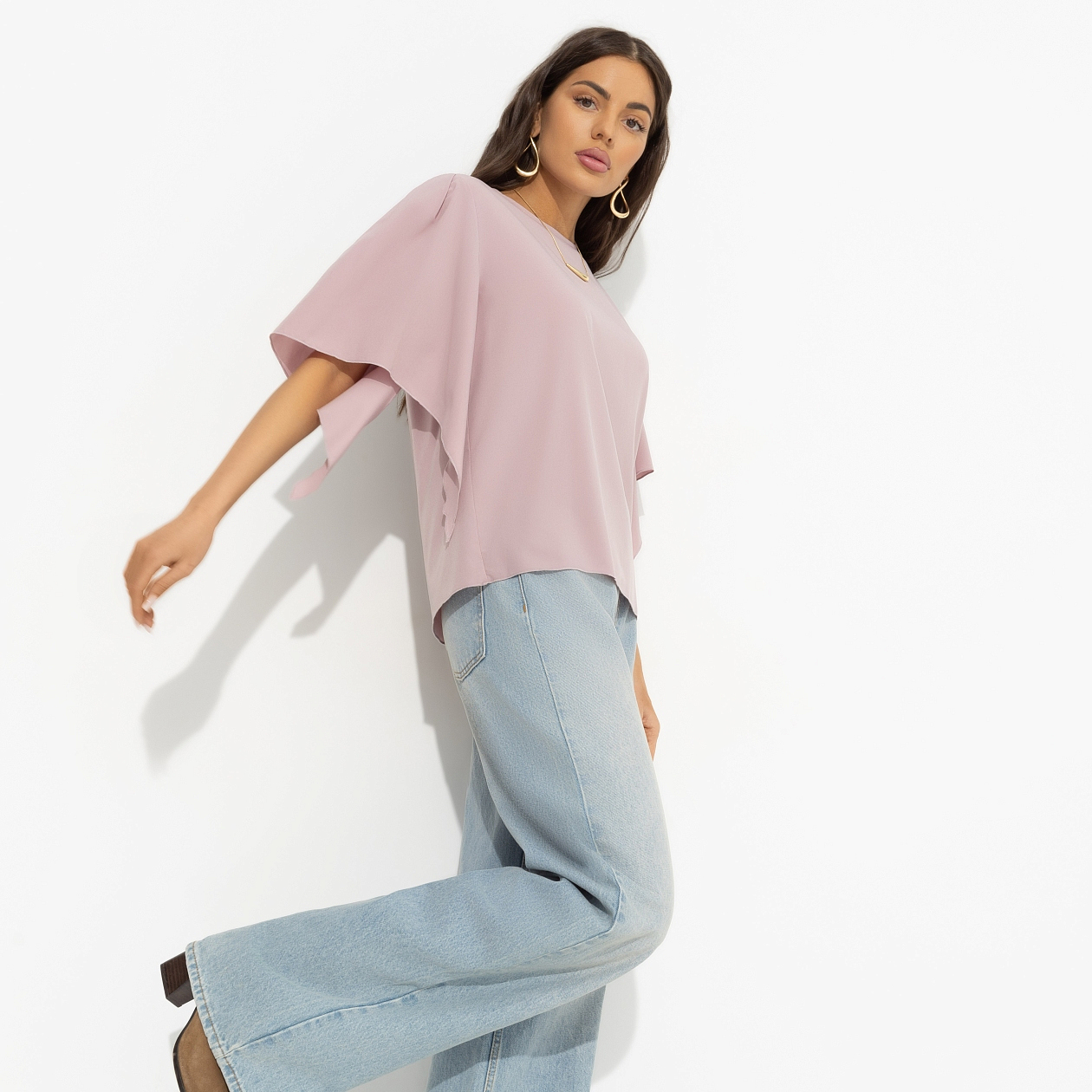 Блуза Значение моды. Состав: 95% п/э, 5% эластан