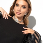 Платье Случайная магия (блэк). Состав: 95% п/э, 5% эластан