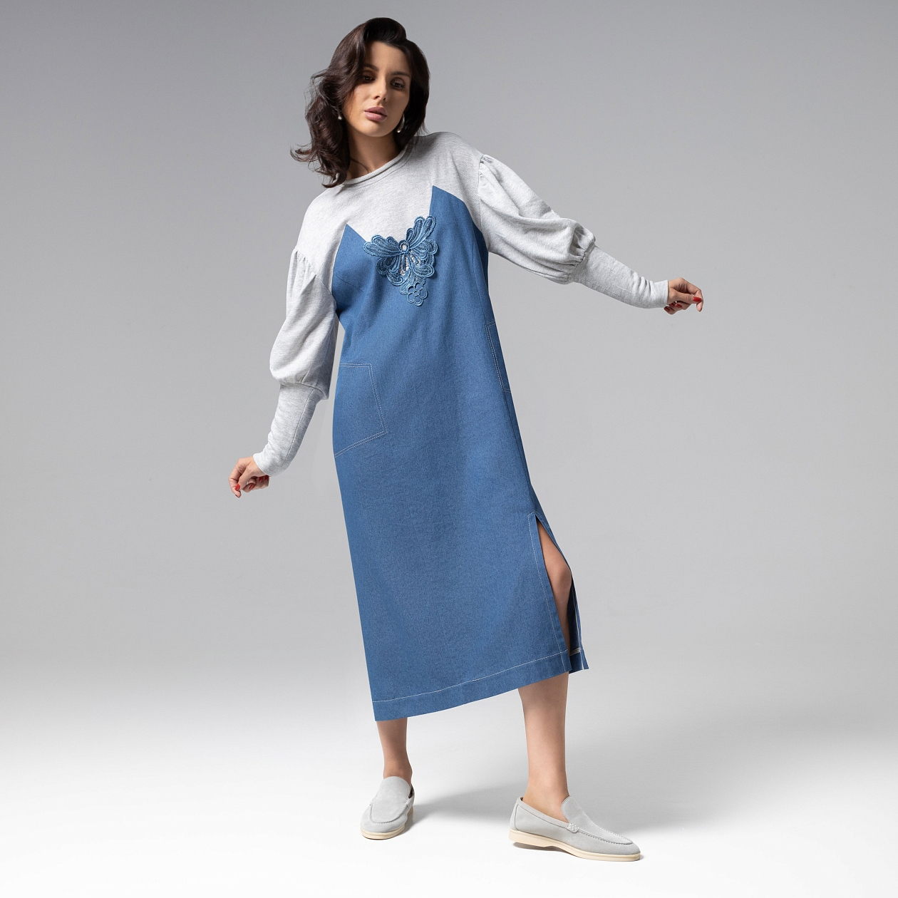 Платье Блеск будней. Состав: 65% хлопок, 30% п/э, 5% спандекс