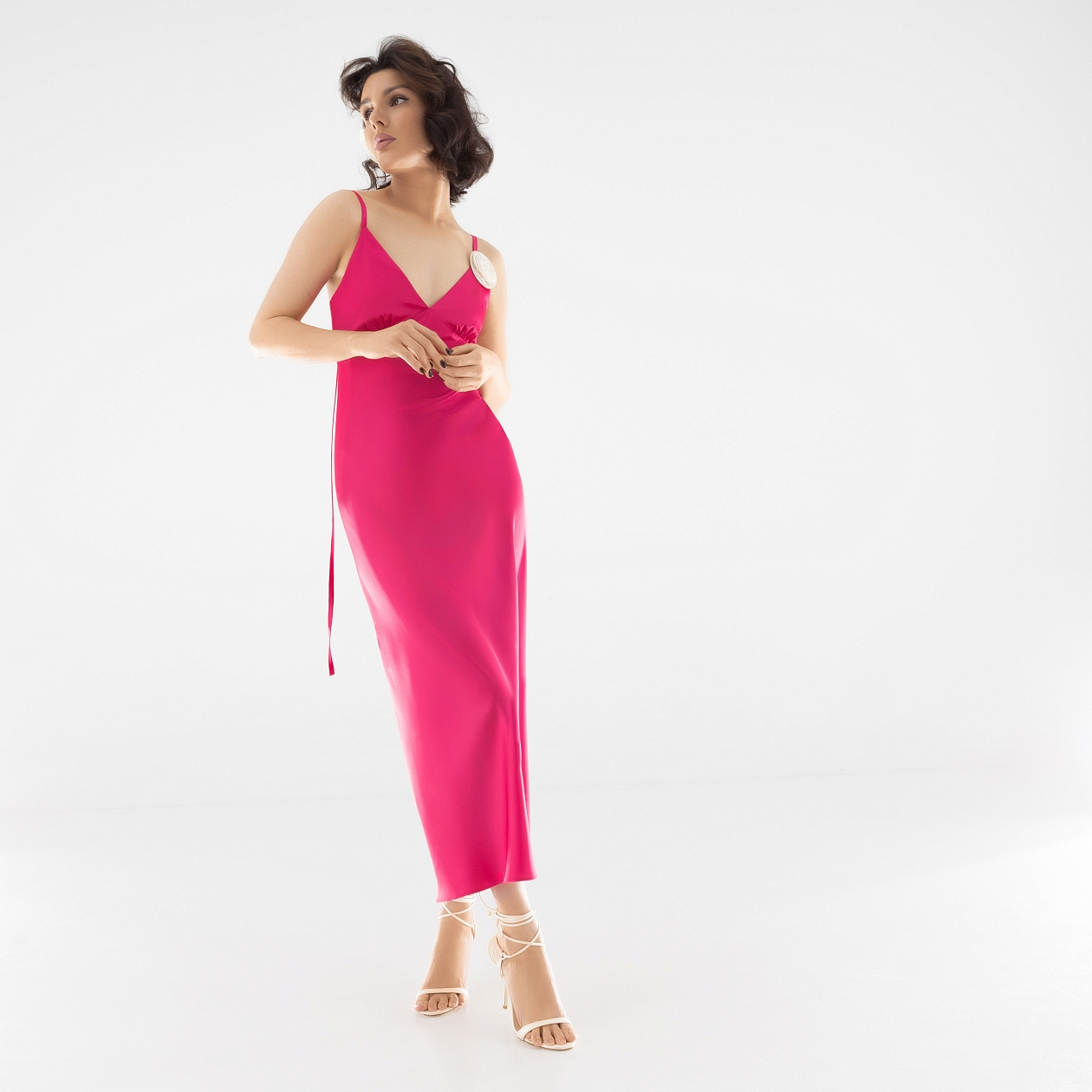 Платье Очарование роскоши (pink). Состав: 97% полиэстер, 3% спандекс