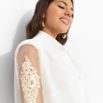 Жакет Даю автограф (айвори, с поясом). Состав: 95% п/э, 5% эластан