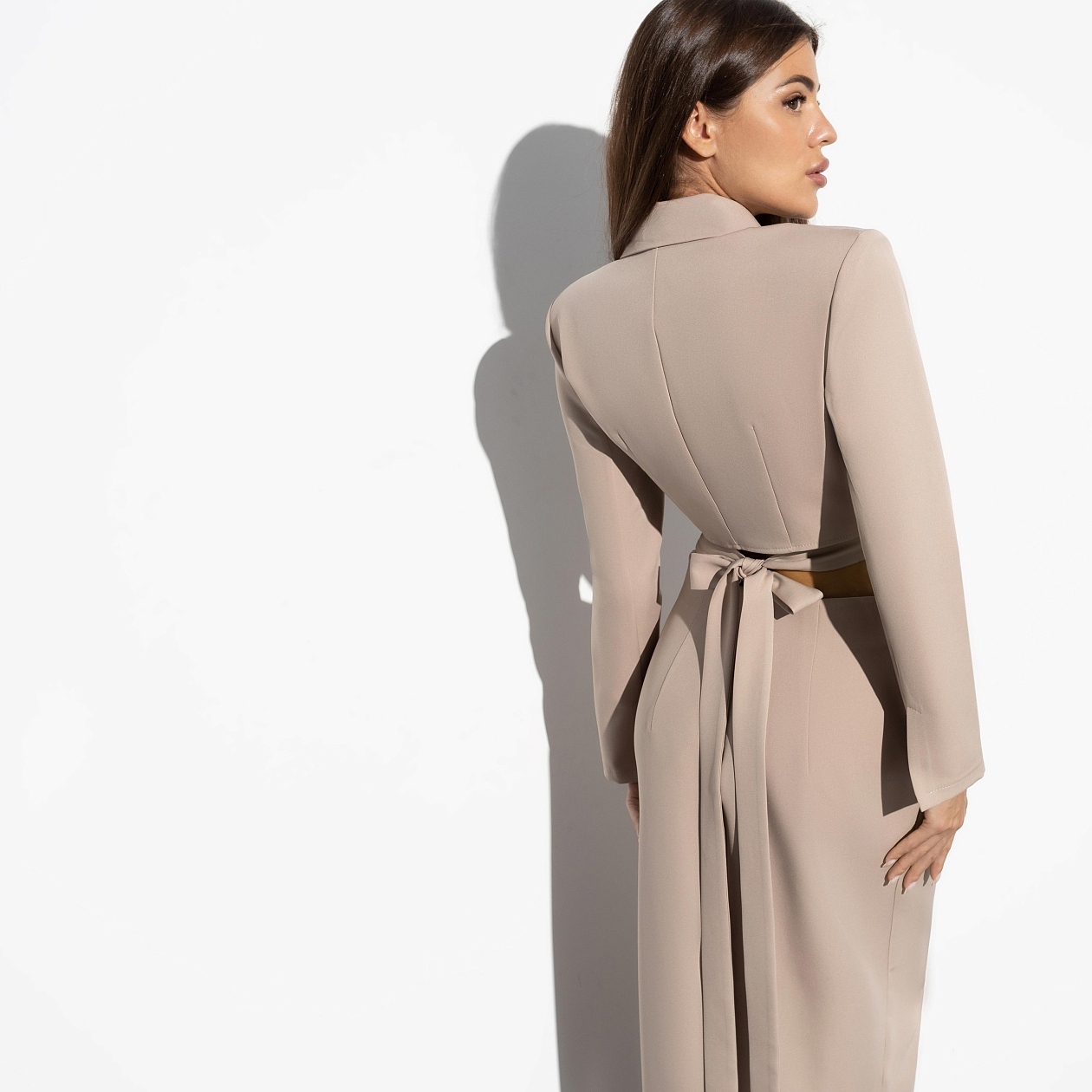 Жакет Стильная сенсация (beige). Состав: 95% п/э, 5% эластан