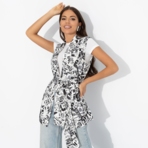 Настроена эффектно (фэшн). Состав: 65% п/э, 30% вискоза, 5% стрейч