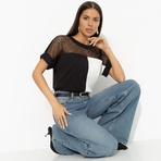 Футболка Ты в деле (exquisite). Состав: 65% п/э, 30% вискоза, 5% стрейч