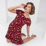 Платье Фантазийный перелив (яркая). Состав: 95% полиэстер, 5% эластан