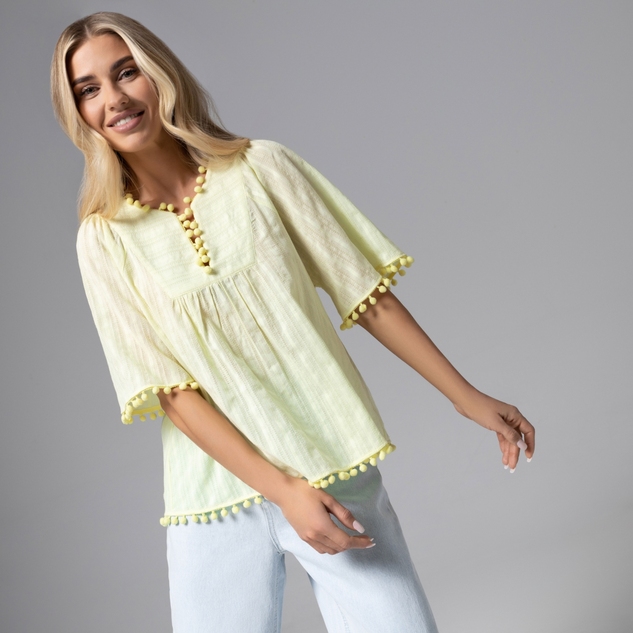 Блуза Летний фольклор (желтая) 