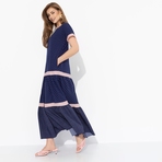 Платье Сердце открыто (синее). Состав: 95% п/э, 5% спандекс