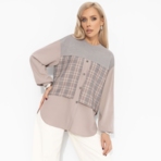 Стиль по-взрослому (бежевый). Состав: 65% полиэстер, 30% вискоза, 5% спандекс