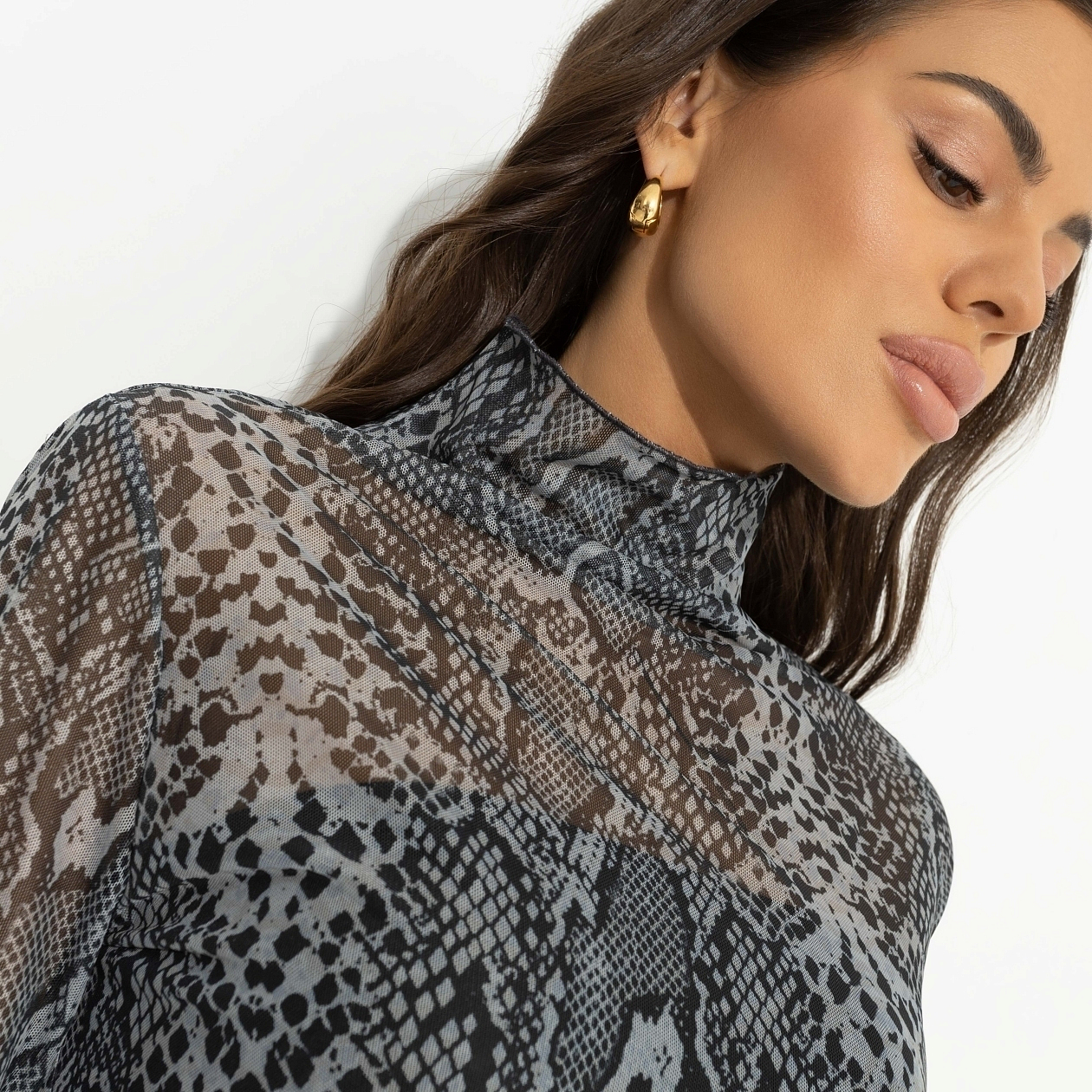 Водолазка Внешнее великолепие (snake, 2 в 1). Состав: 95% п/э, 5% спандекс