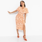 Платье Мода без компромиссов (оранжевое). Состав: 100 % вискоза