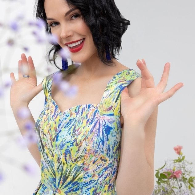 Сарафан Любуюсь в отражение (акварель) 