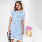 Платье Игра воображения (нежные цветы). Состав: 80% п/э, 15% лен, 5% эластан