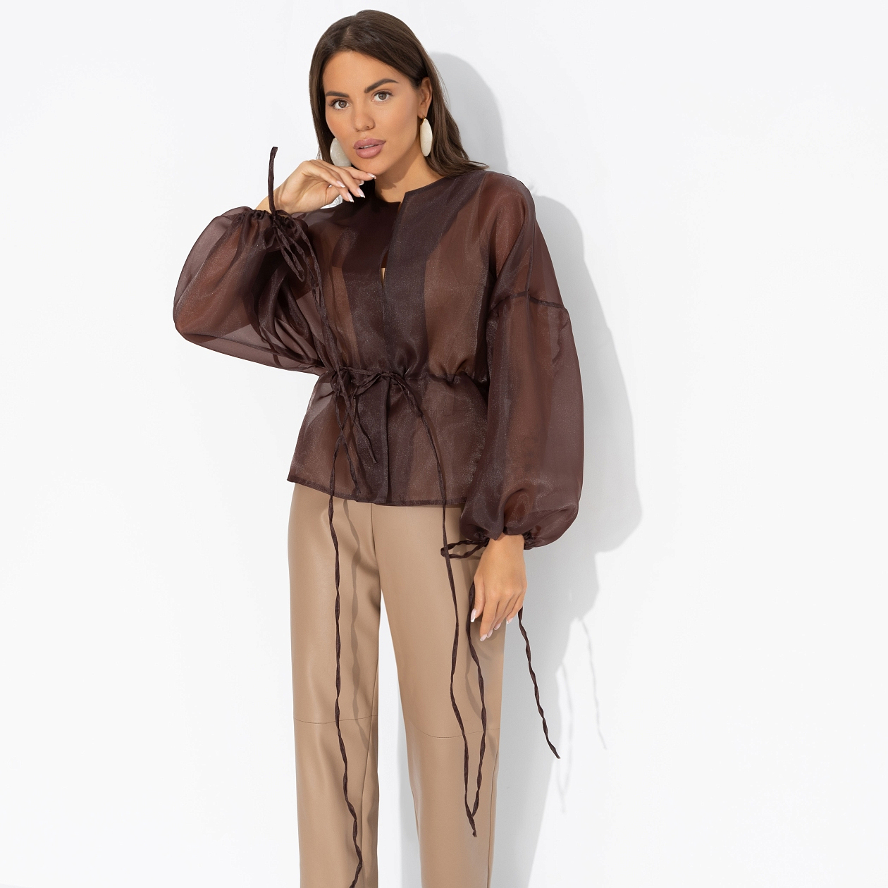 Жакет Вершина восхищения (коричневый). Состав: 100% полиэстер