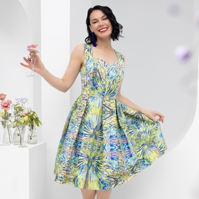 Сарафан Любуюсь в отражение (акварель) 