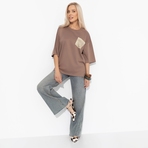 Футболка Красиво живу. Состав: 65% полиэстер, 30% вискоза, 5% стрейч