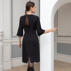 Платье Невозможно забыть (блэк). Состав: 60% п/э, 37% вискоза, 3% спандекс