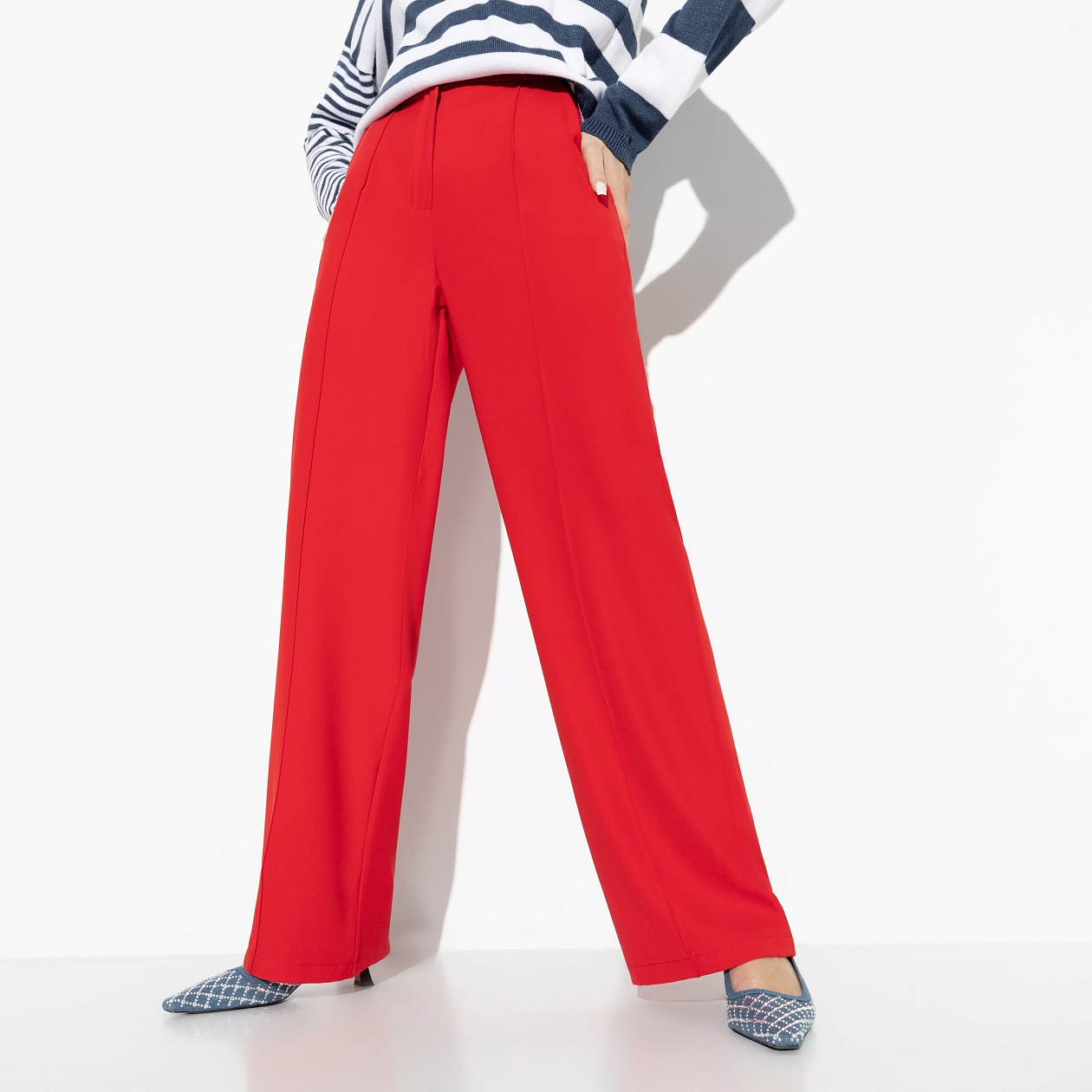 Брюки Модный захват (red). Состав: 72% п/э, 22% вискоза, 6% спандекс