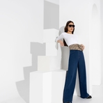 Фэшн-элемент. Состав: 65% п/э, 30% вискоза, 5% спандекс