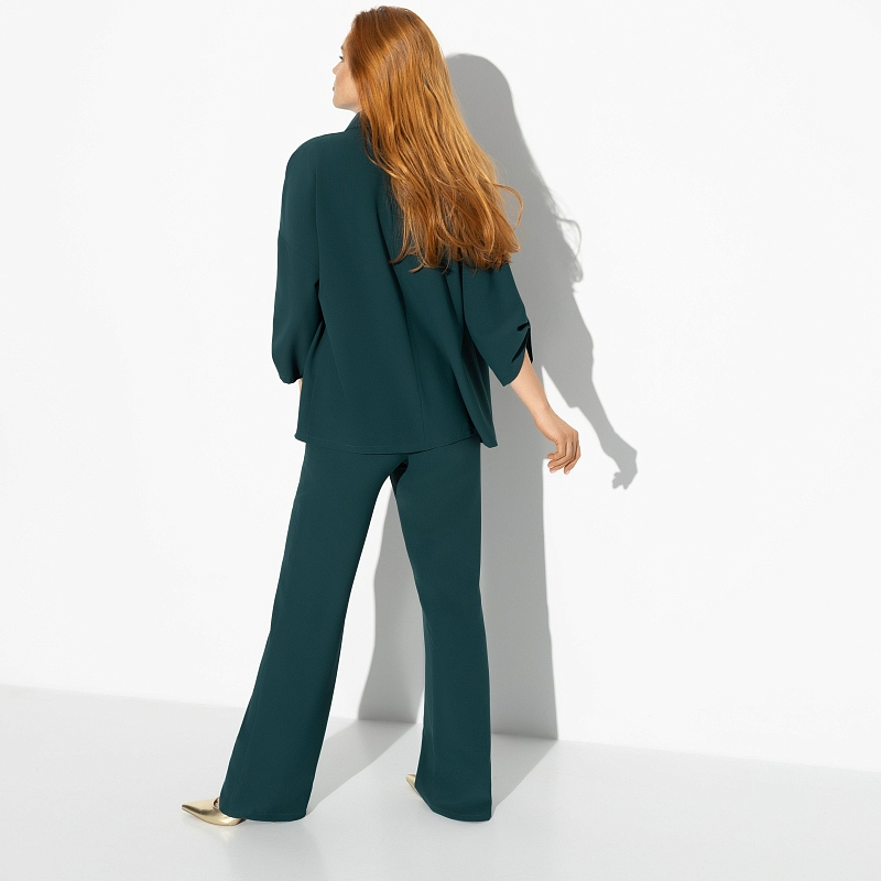 Брючный костюм Девиз бизнес–леди (green, 2 в 1). Состав: 95% полиэстер, 5% спандекс