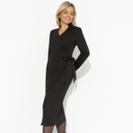 Платье Уйти чуть раньше (black). Состав: 65% п/э, 30% вискоза, 5% эластан