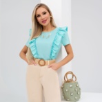 Блуза Модное сообщество. Состав: 70% хлопок, 27% полиэстер, 3% эластан