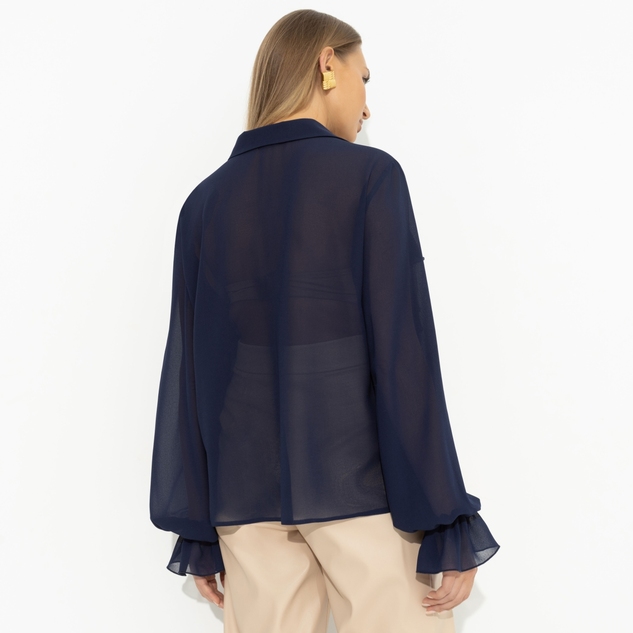 Блуза Гипнотический стиль (синяя) 