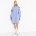 Платье Секрет любви (голубое). Состав: 95% п/э, 5% эластан