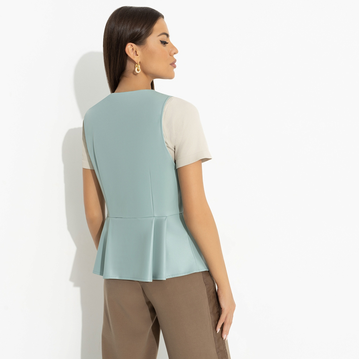 Стильное комьюнити (мята). Состав: 55% п/у волокно, 45% полиэстер