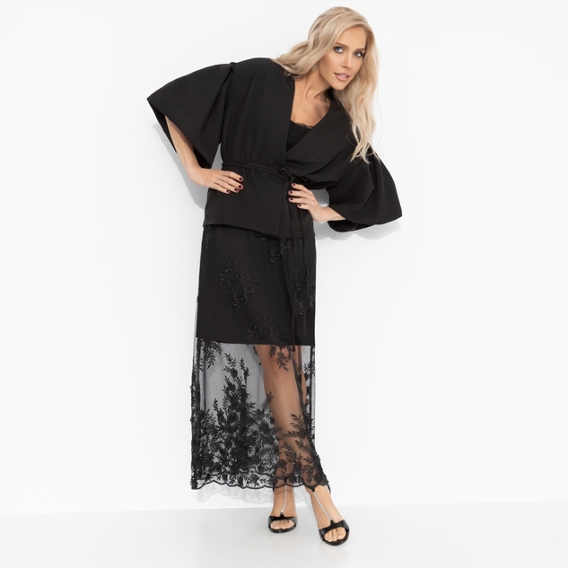 Костюм с юбкой Очарование момента (элегант, 2 в 1, с поясом) 