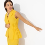 Летнее наслаждение (желтый). Состав: 65% лен, 35% п/э