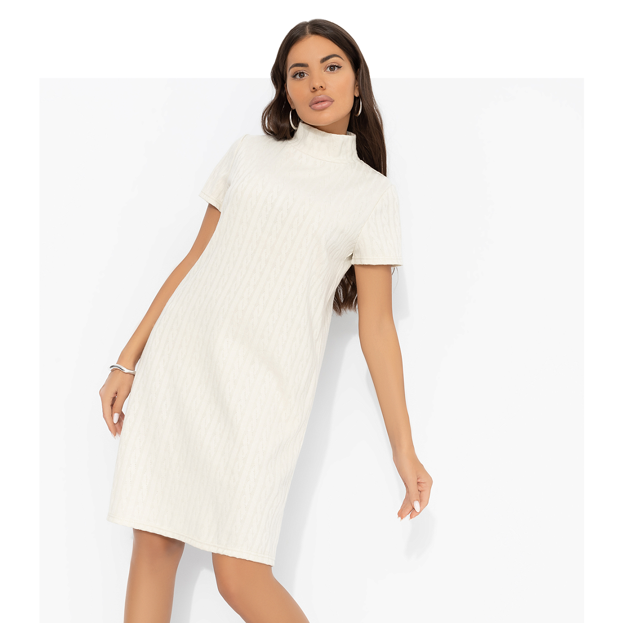 Платье Словно впервые (biege). Состав: 75% нейлон, 22% хлопок, 3% спандекс