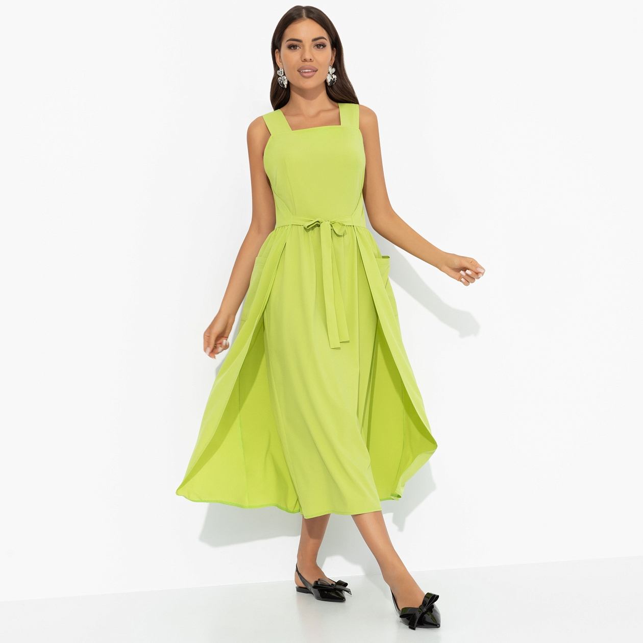 Сарафан Захватывающе стильная (лайм). Состав: 100% п/э