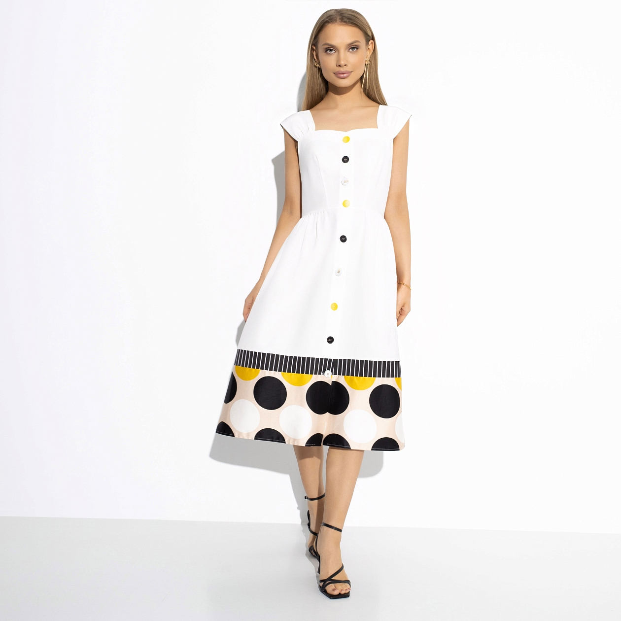 Сарафан В стиле Леди Ди (элегантная). Состав: 80% п/э, 20% хлопок