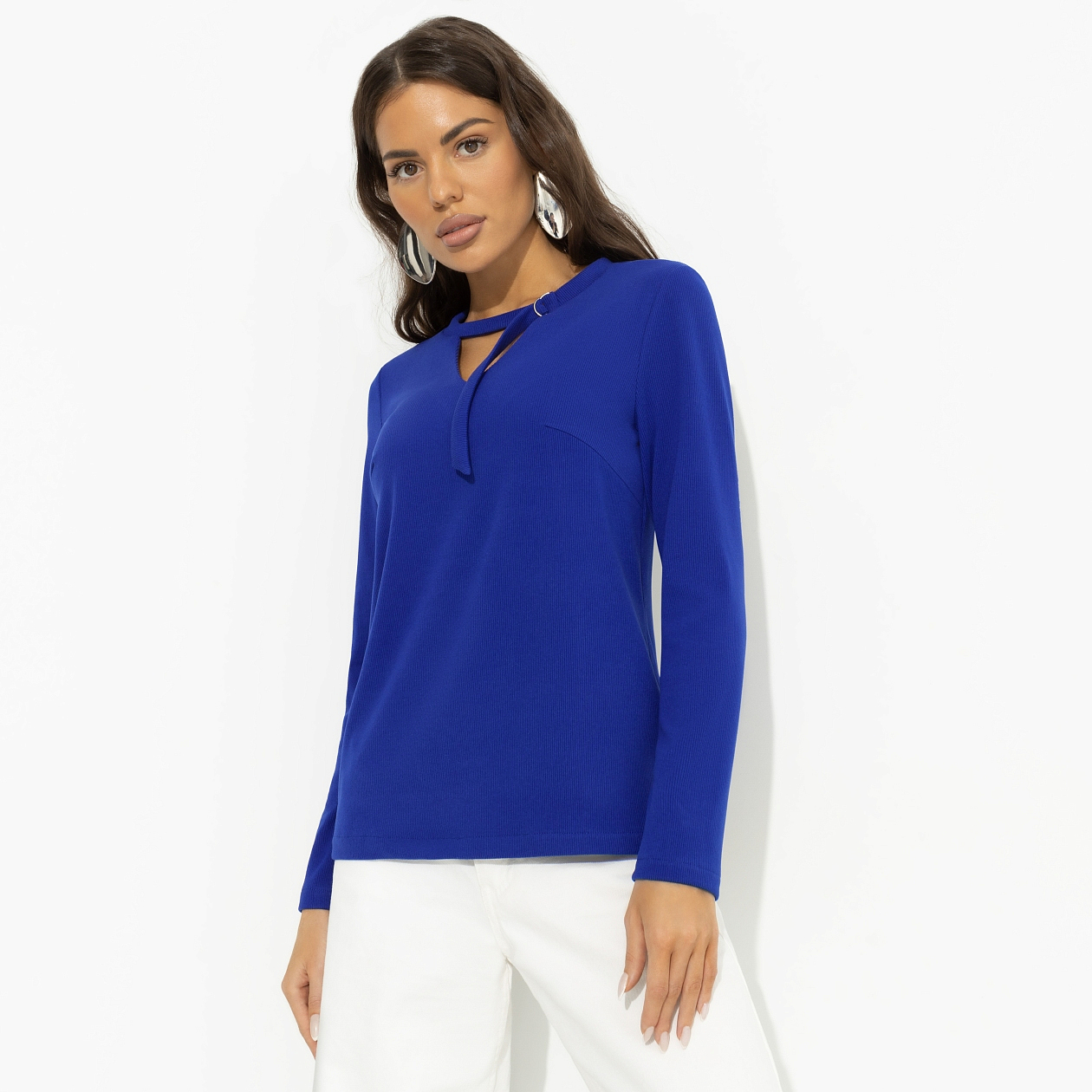 Блуза Неисчерпаемый талант (спелая голубика). Состав: 65% полиэстер, 30% вискоза, 5% эластан