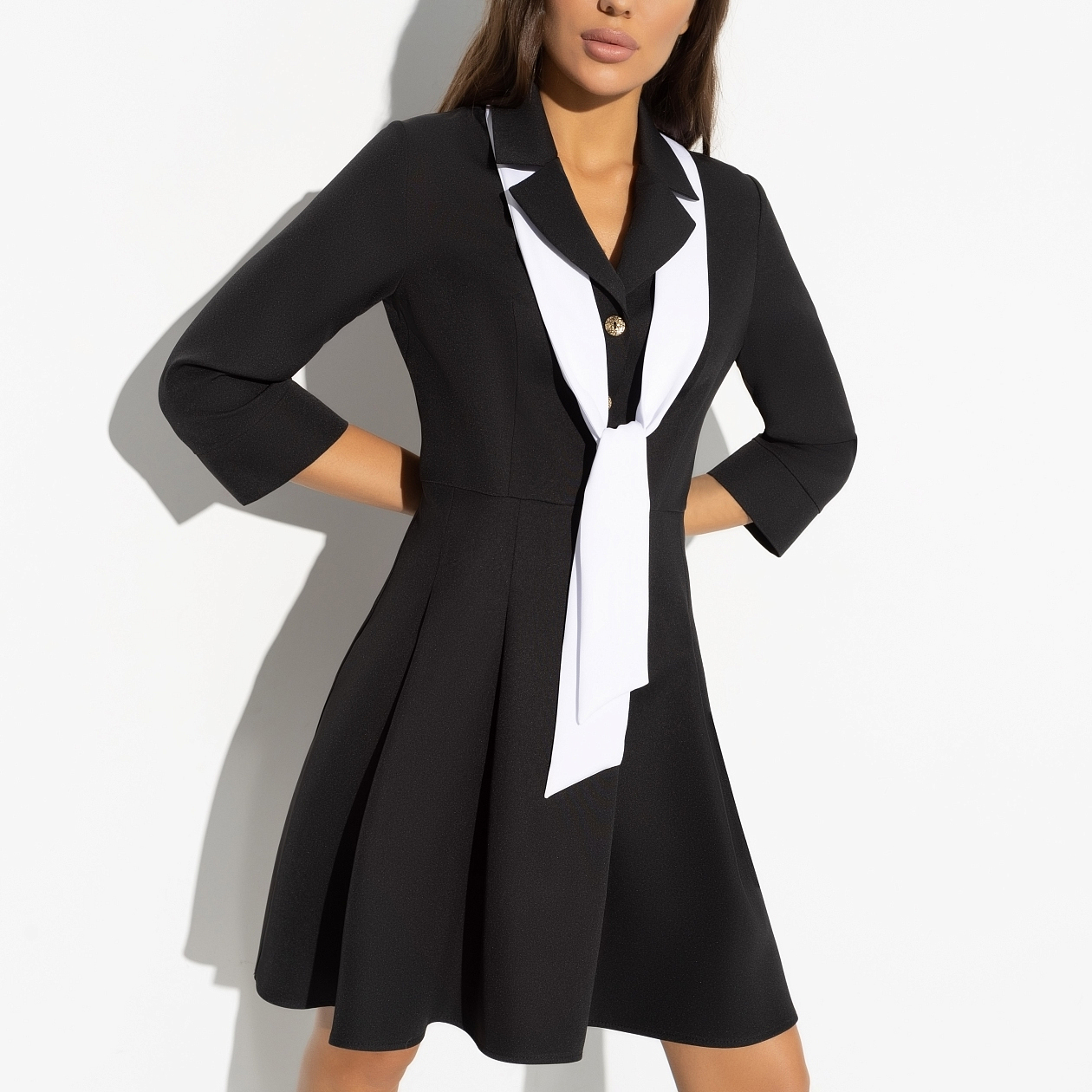 Платье Нарушая правила (с шарфиком). Состав: 60% п/э, 37% вискоза, 3% спандекс