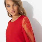 Платье Секрет любви (красное). Состав: 95% п/э, 5% эластан