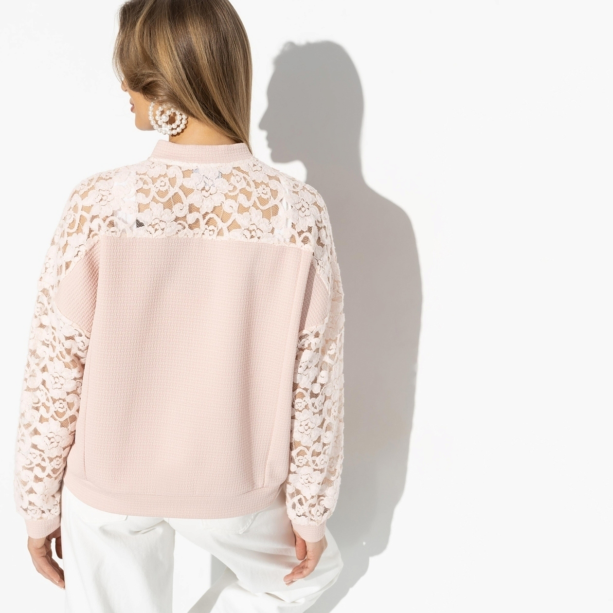 Бомбер Мода в большом городе (blossom). Состав: 65% п/э, 15% ангора, 15% нейлон, 5% спандекс