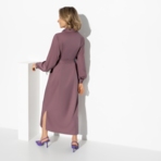 Платье-рубашка Стильный каприз (brown rose, с поясом). Состав: 100% п/э