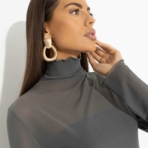 Водолазка Внешнее великолепие (gray 2 в 1) . Состав: 95% полиэстер, 5% спандекс