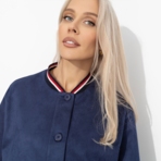 Бомбер Любуйся мной (темно-синий). Состав: 92% полиэстер, 8% спандекс