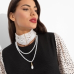 Блуза Значение моды (черная). Состав: 95% п/э, 5% спандекс