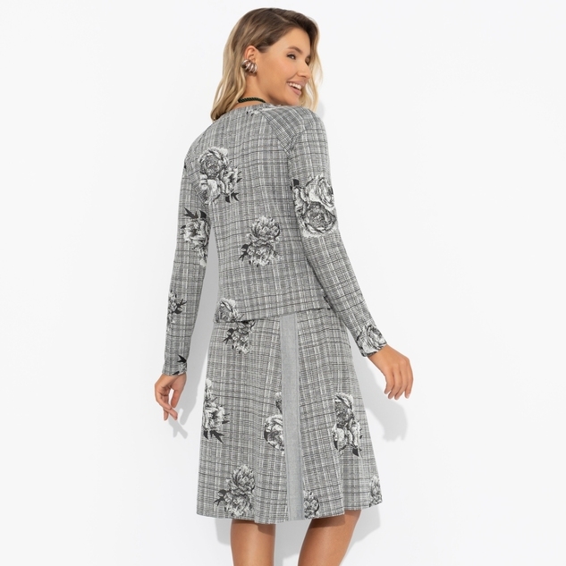 Комплект с юбкой Инста-стиль (2 в 1, серый )  