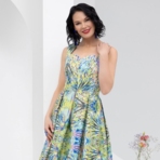 Сарафан Любуюсь в отражение (акварель). Состав: 50% хлопок, 45% п/э, 5% эластан