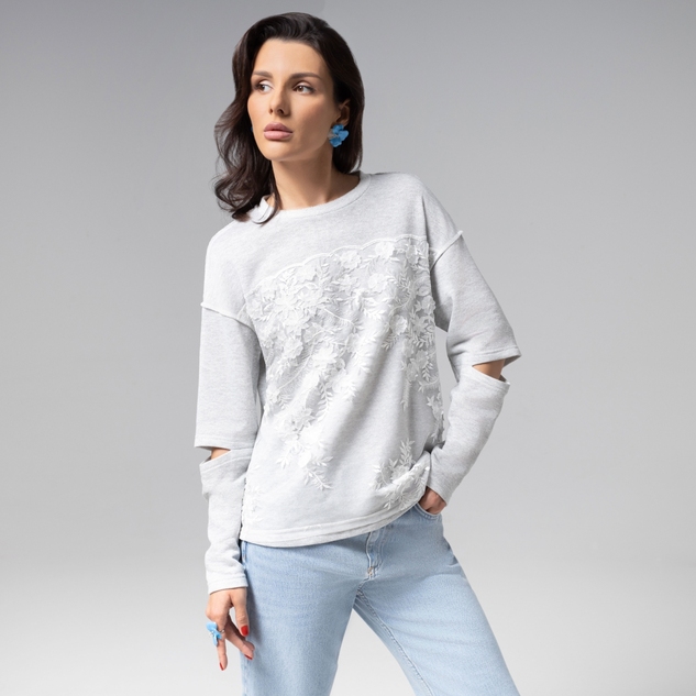 Лонгслив Образ решает (grey) 